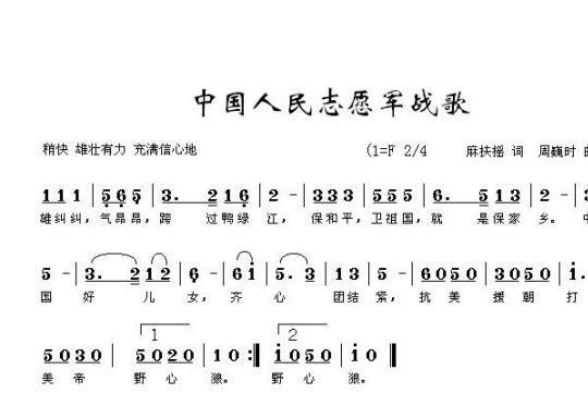 中国人民志愿军战歌简谱教唱视频,传承红色基因,弘扬民族精神,中国人民志愿军战歌简谱教唱视频,传承红色基因,弘扬民族精神之歌