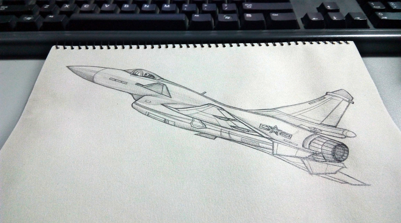 歼-10战斗机速写，歼-10战斗机风采速写