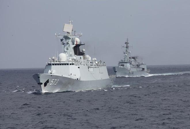 中国海军舰队在中东，展现大国海军力量与担当，中国海军舰队中东展示大国力量与担当