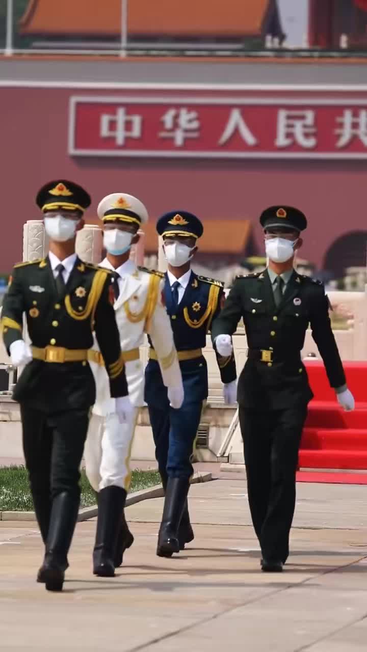 国旗护卫队与三军仪仗队,荣耀与使命的象征,国旗护卫队与三军仪仗队,荣耀与使命的辉煌展现