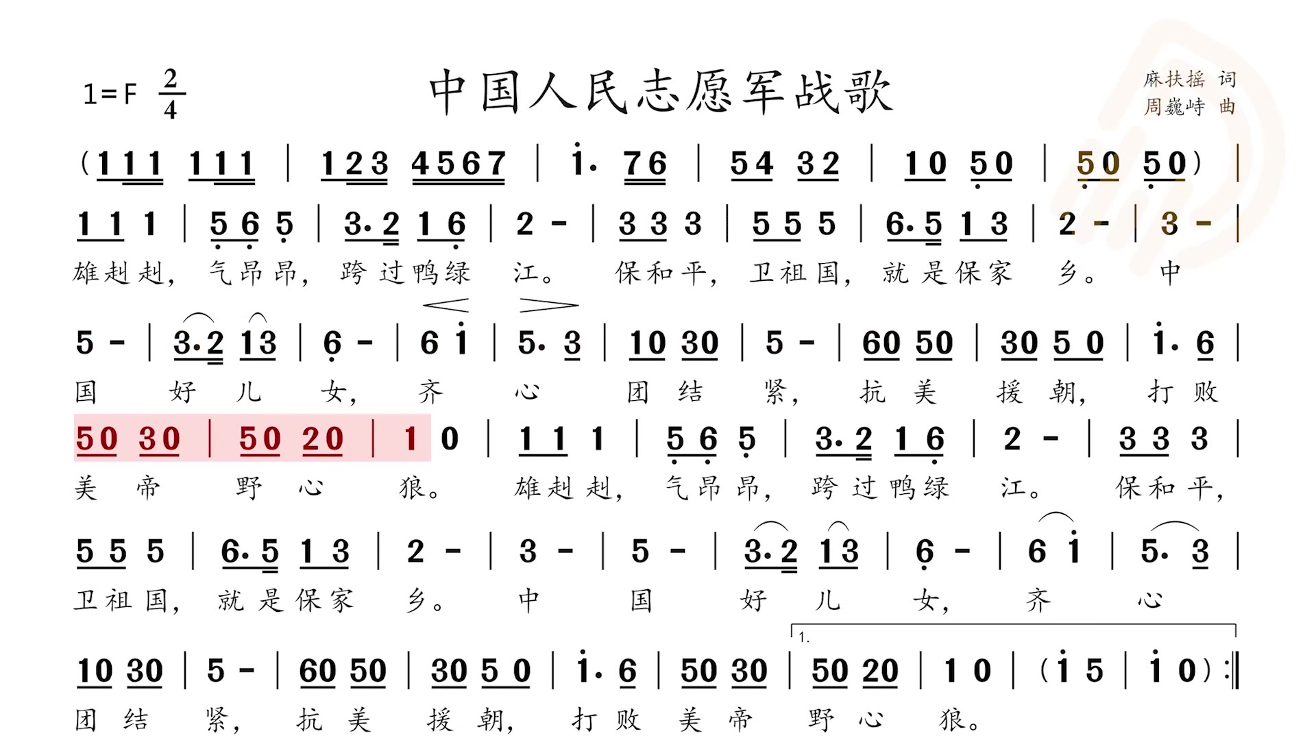 中国人民志愿军军歌有声曲谱,历史旋律的永恒回响,中国人民志愿军军歌,历史旋律的永恒回响(有声曲谱)