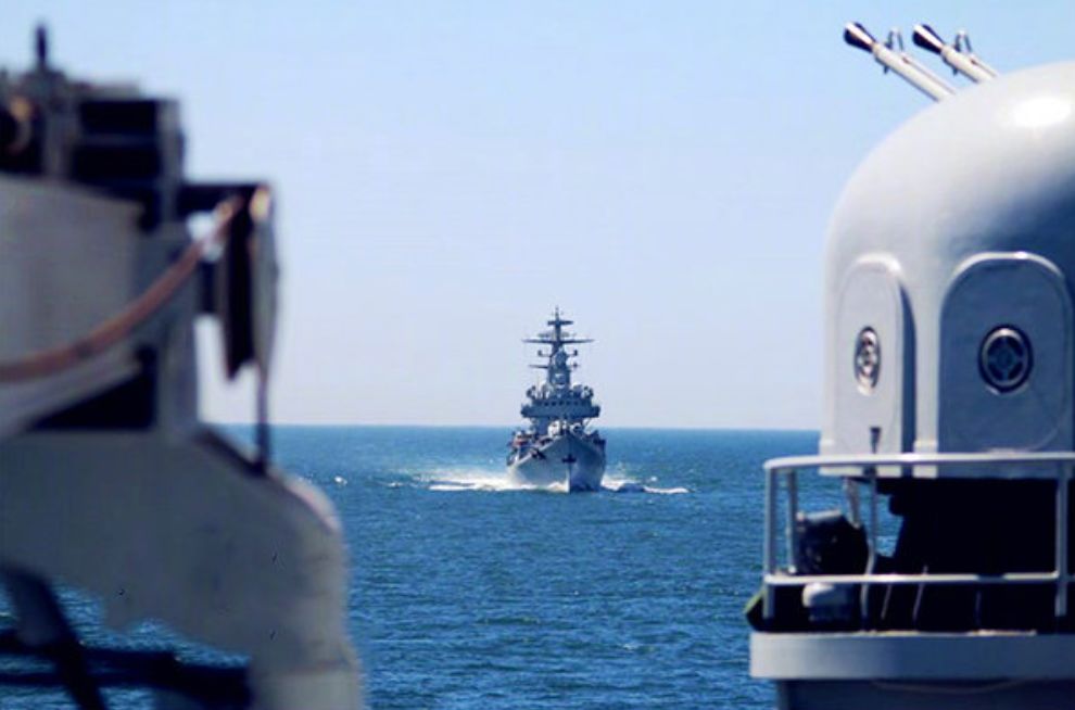 海口舰与青岛阅兵的壮丽篇章,海口舰与青岛阅兵,壮丽盛典篇章