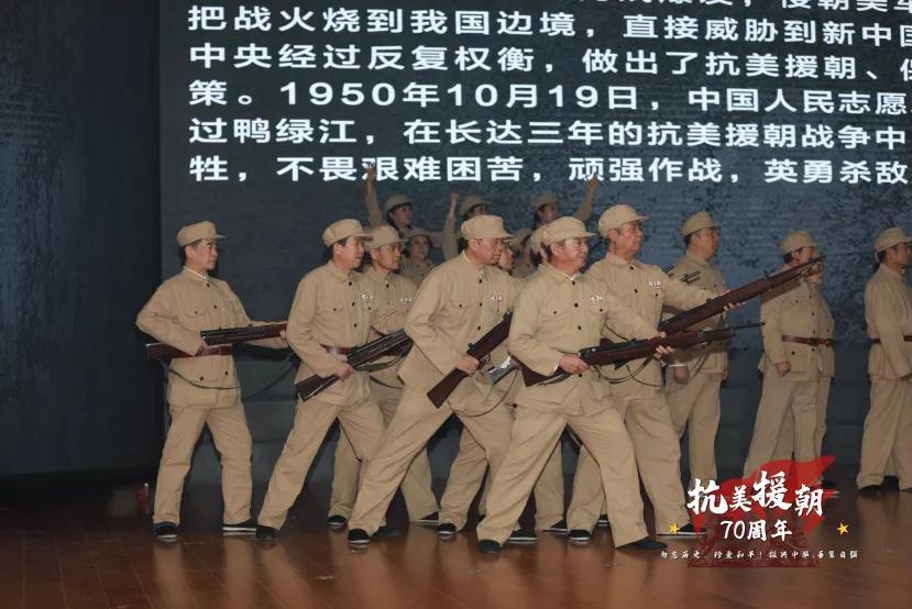 中国志愿军军歌表演,历史与荣耀的重现,中国志愿军军歌表演,再现历史荣耀时刻