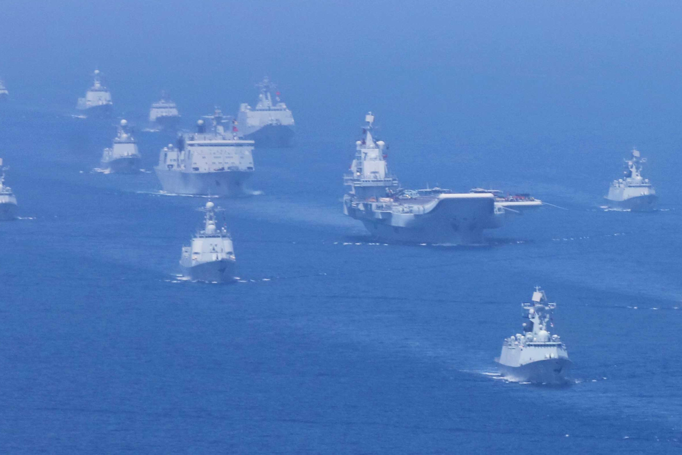 中国海军首秀派出舰队，展示力量与决心，中国海军首秀展示力量与决心，舰队出动彰显大国海军风采