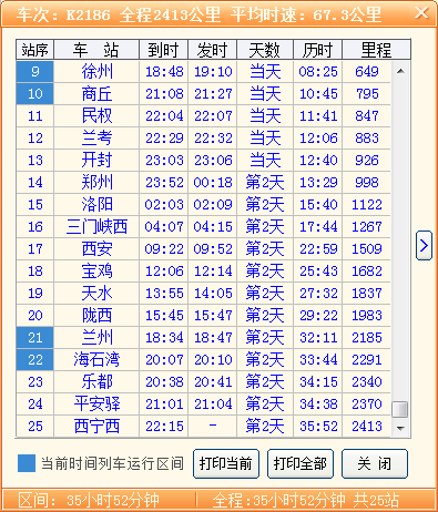 直186列车经过的那些地方，直186列车途经站点概览